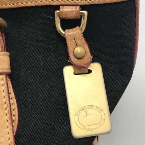 Dooney and Bourke Cabrio Small Bucket Bag Canvas Leather Black - Picture 3 of 10